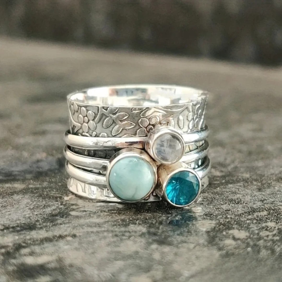 Vintage Natural Blue Stone Ring