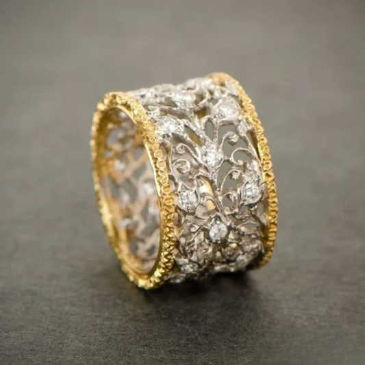 Vintage Zirconia Ivy Ring