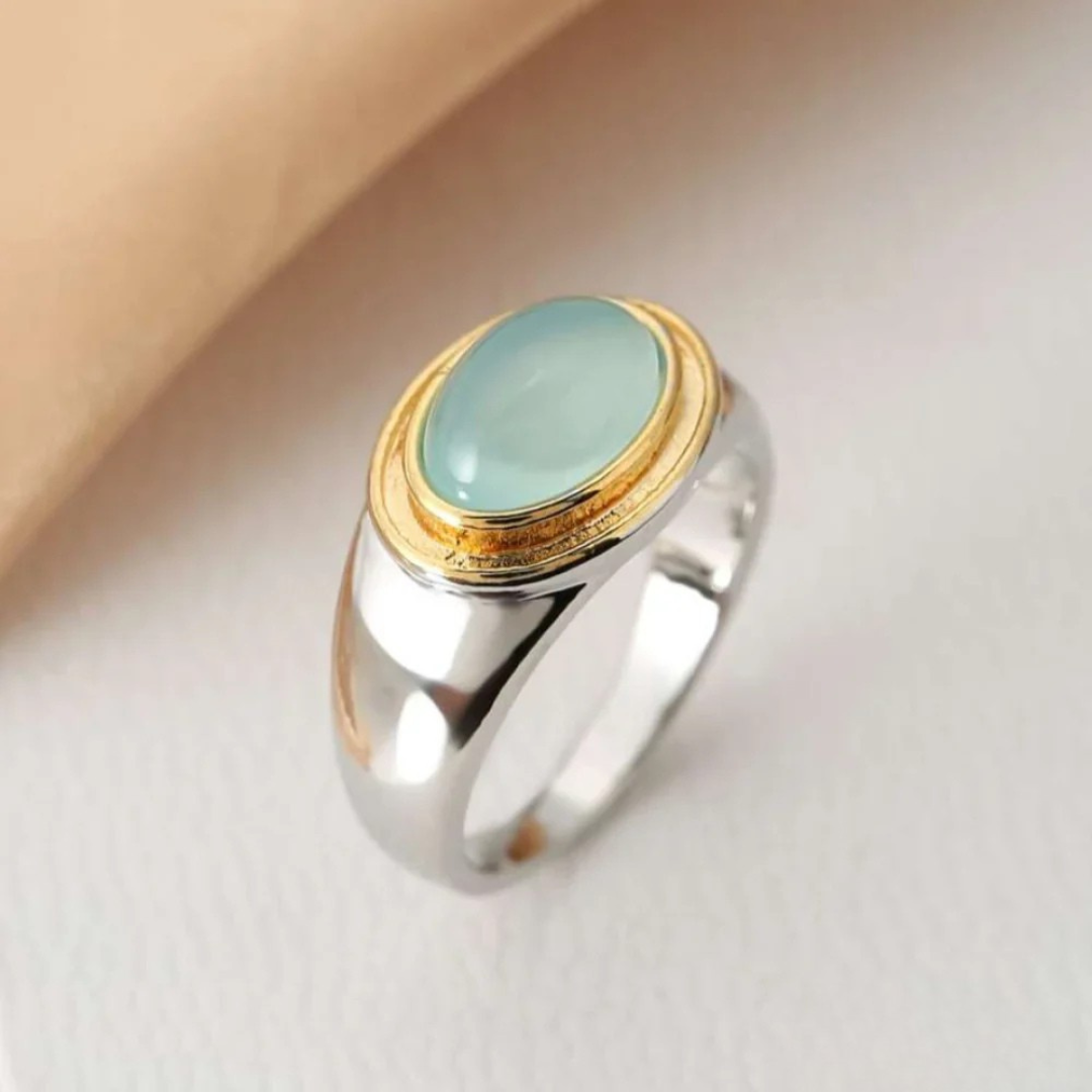 Vintage Green Moonstone Ring