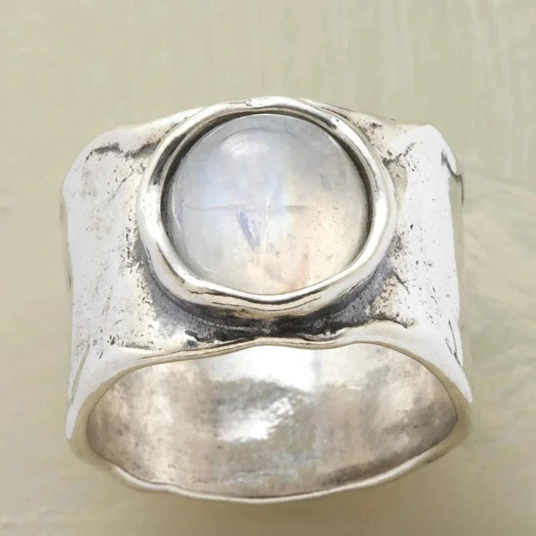 Silver Moonstone Ring