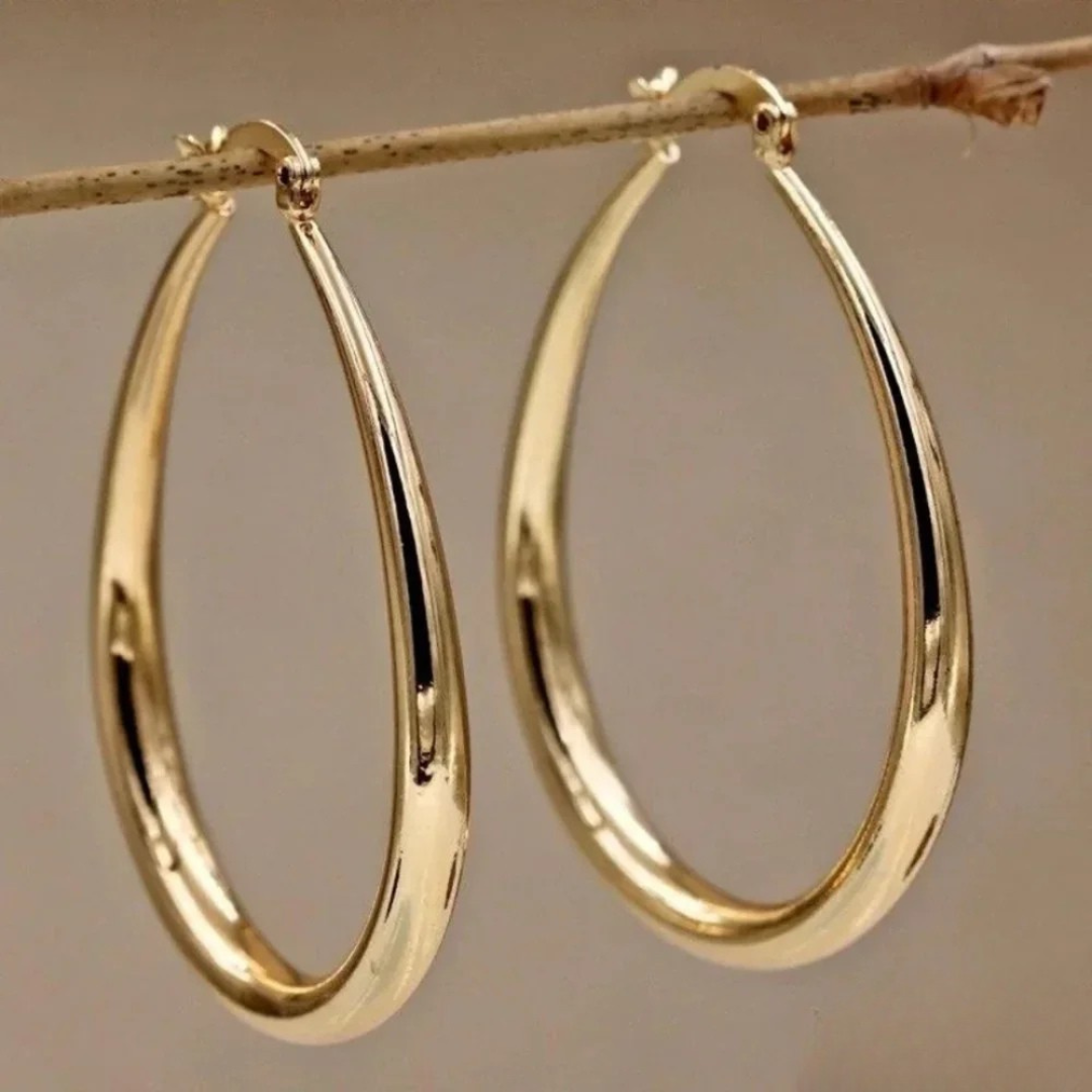 Vintage Gold Hoop Earrings