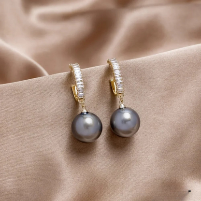 Luxury Pearl and Zirconia Earrings