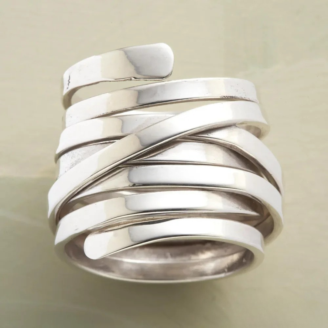 Vintage Thick Layer Silver Ring