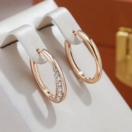 Luxurious Golden Hoop Earrings